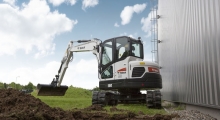 Мини экскаватор Bobcat E80 вид сзади