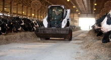 Колесный мини погрузчик Bobcat S590 вид спереди